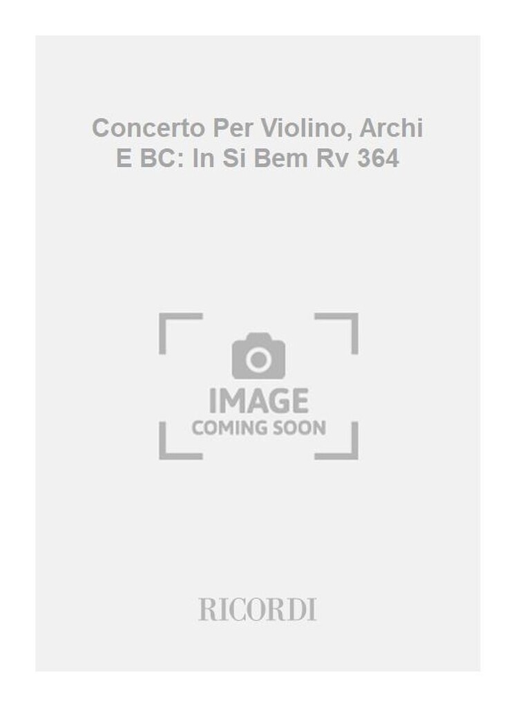 Concerti Per Vl., Archi E B.C.: